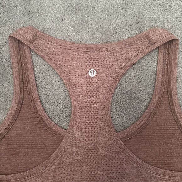 Lululemon Swiftly Tech Racerback Tank Top 10 Spiced Chai/Pink Rosebud Waist - Picture 7 of 8